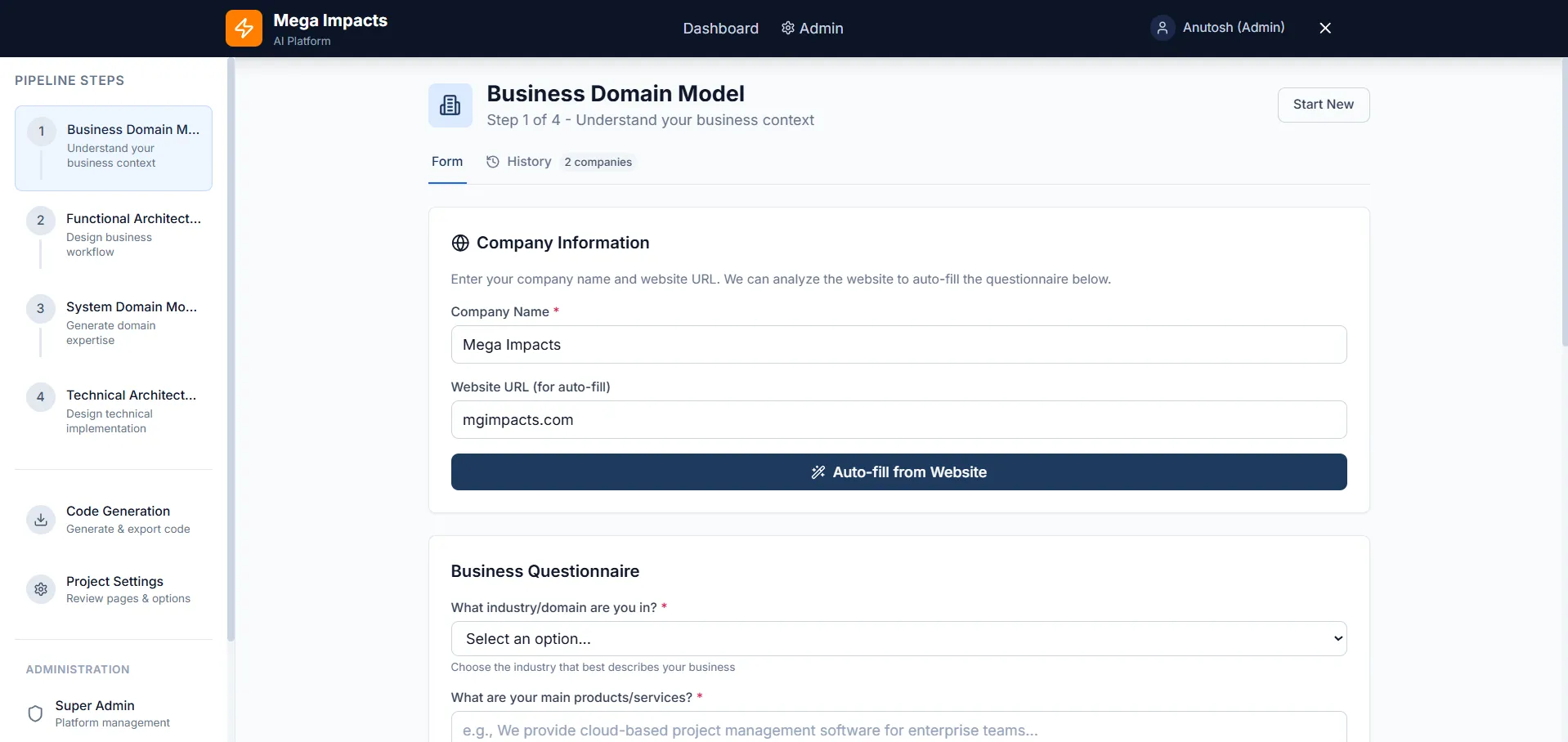 Business Domain Model